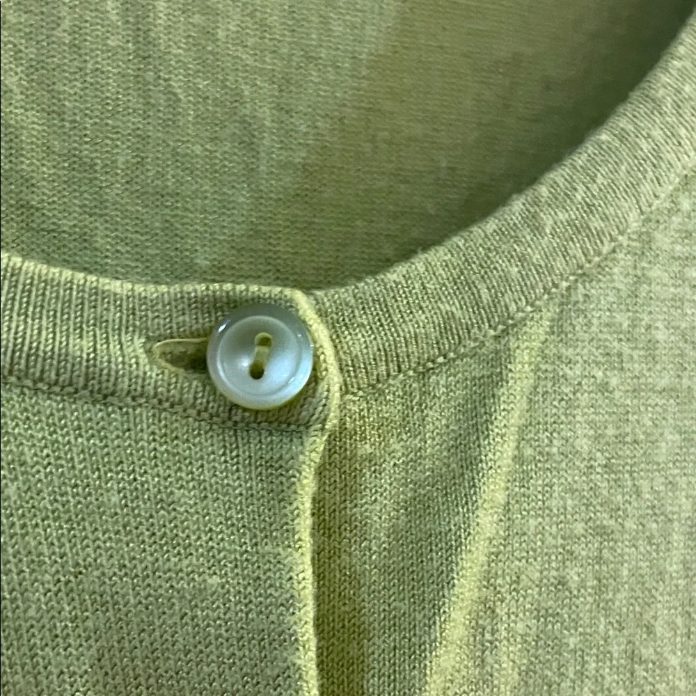 Halogen Lime Green Lightweight Button-Front Cardigan - Picture 6 of 9